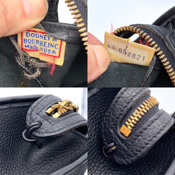 DOONEY & BOURKE Vintage All Black Leather Tote - Picture 9 of 13